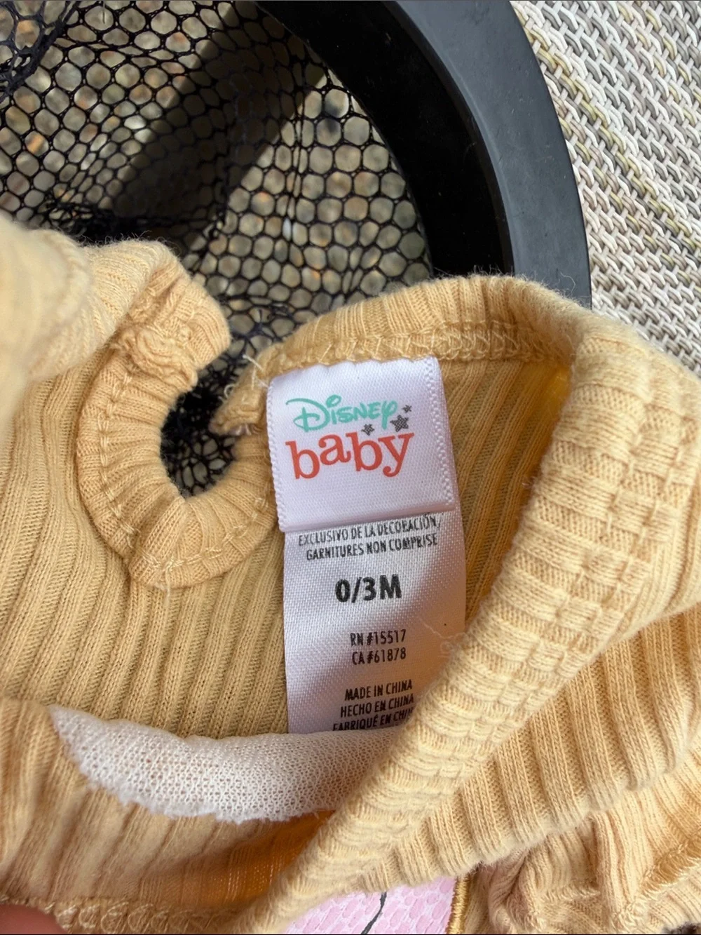 Disney Mustard Ribbed One-Piece & Leggings Set with Pooh Patch